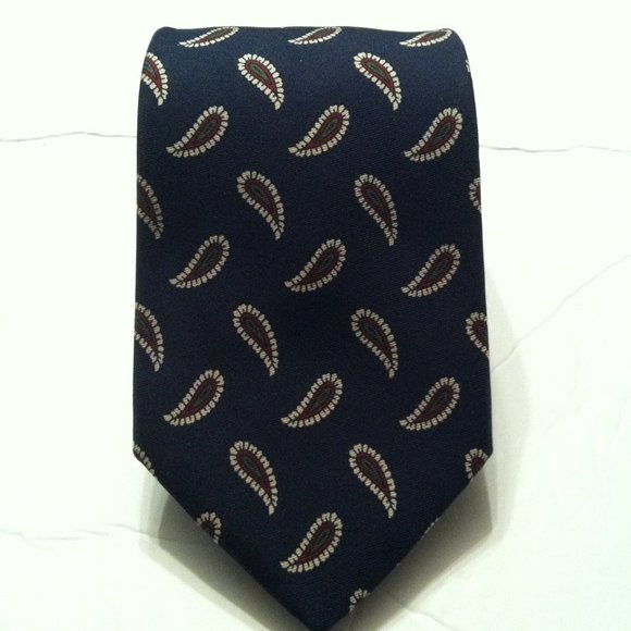 BROOKS BROTHERS MENS NEW DARK NAVY 100%SILK NECK TIE WIDTH: 3 1/2